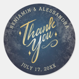 Adesivos de Agradecimento Uma Noite Sob as Estrela