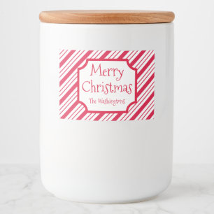 Adesivos de alimentos para pote de Natal de hortel