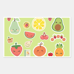 Adesivos de Alimentos Tema Frutas