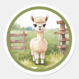 Adesivos de Alpaca Bebê Fofa