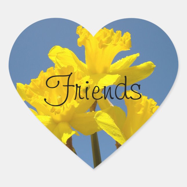 Adesivos de amigos Narcisos Flores Coração Afiados (Frente)