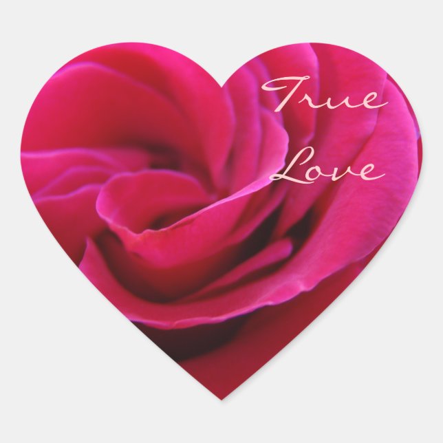 Adesivos de Amor Verdadeiro Flores de Rosa Rosa Se (Frente)