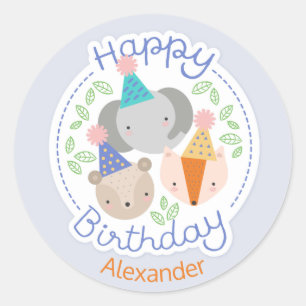 Adesivos de Animais para Festa de Aniversário