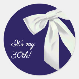 Adesivos de aniversário azul-marinho elegantes com