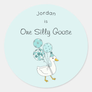 Adesivos de Aniversário de 1 Ano do One Silly Goos