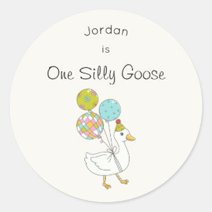 Adesivos de Aniversário de 1 Ano do One Silly Goos