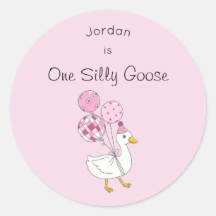 Adesivos de Aniversário de 1 Ano do One Silly Goos