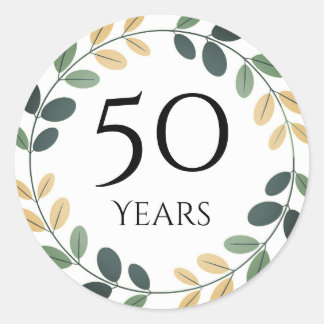 adesivos de aniversário de 50 anos