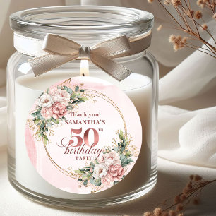 Adesivos de Aniversário de 50 anos com Flora e Ver