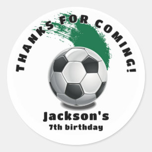 Adesivos de Aniversário de Bola de Futebol
