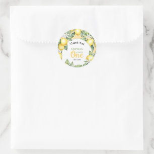 Adesivos de aniversário de citrinos limões