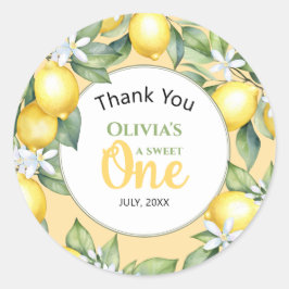 Adesivos de aniversário de citrinos limões