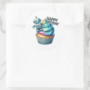 Adesivos de Aniversário de Cupcake