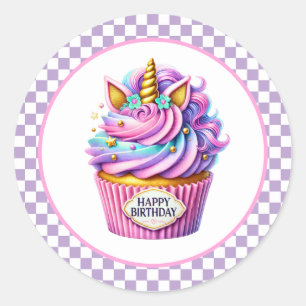Adesivos de Aniversário de Cupcake