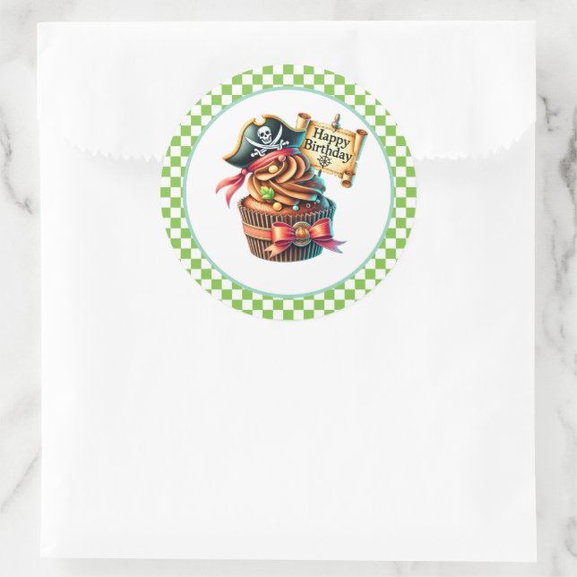 Adesivos de Aniversário de Cupcake (Bolsa)