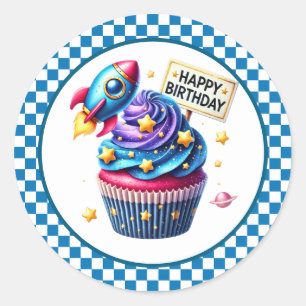 Adesivos de Aniversário de Cupcake
