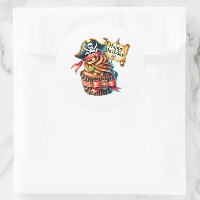 Adesivos de Aniversário de Cupcake (Bolsa)