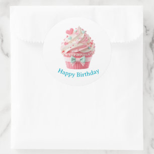 Adesivos de Aniversário de Cupcake