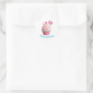 Adesivos de Aniversário de Cupcake
