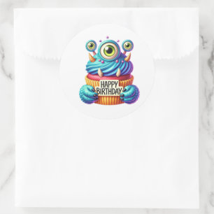 Adesivos de Aniversário de Cupcake