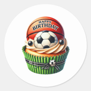 Adesivos de Aniversário de Cupcake