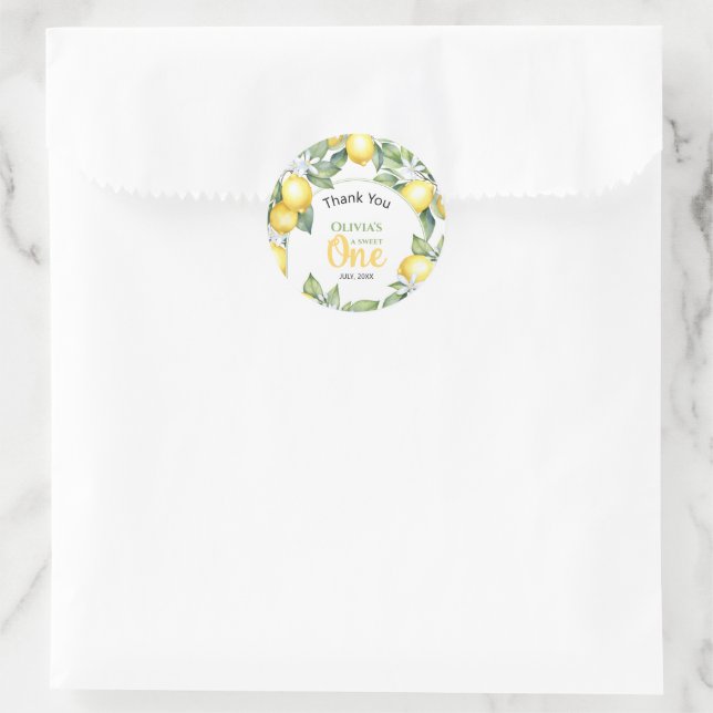 Adesivos de aniversário de limão cítrico (Bolsa)