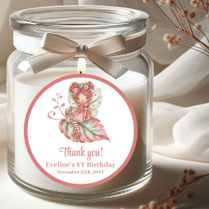 Adesivos de Aniversário de Menina Floral Fada Fofo