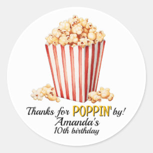 Adesivos de Aniversário de Noite de Cinema com Pip