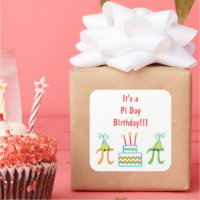 Adesivos de Aniversário do Dia do Pi