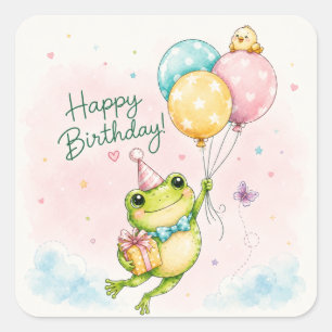 Adesivos de Aniversário em Aquarela Fofa Diverti