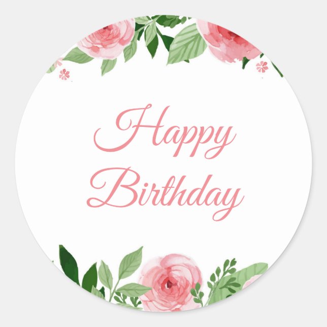 Adesivos de Aniversário Feliz (Frente)