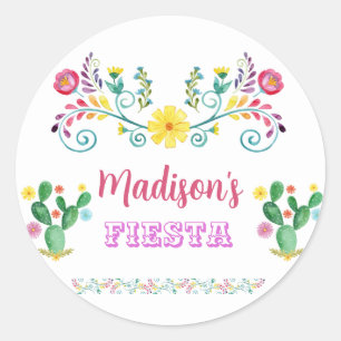 Adesivos de Aniversário Fiesta, Adesivos de Festa 