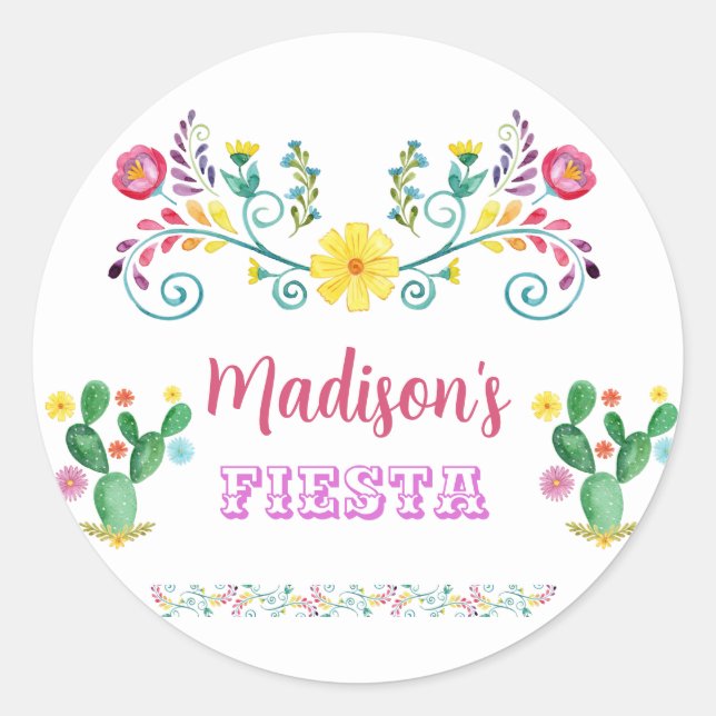 Adesivos de Aniversário Fiesta, Adesivos para Fest (Frente)