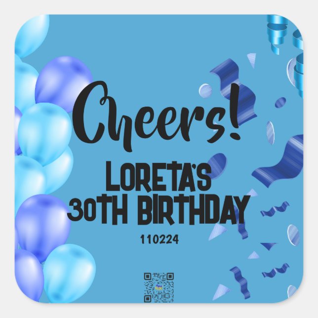 Adesivos de Aniversário Surpresa Adulta (Frente)