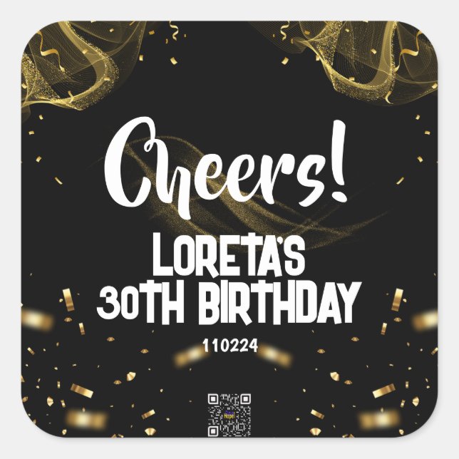 Adesivos de Aniversário Surpresa Adulta (Frente)