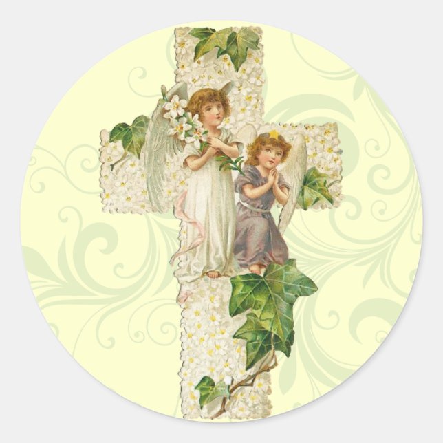 Adesivos de anjo de Páscoa retrorreflectores (Frente)