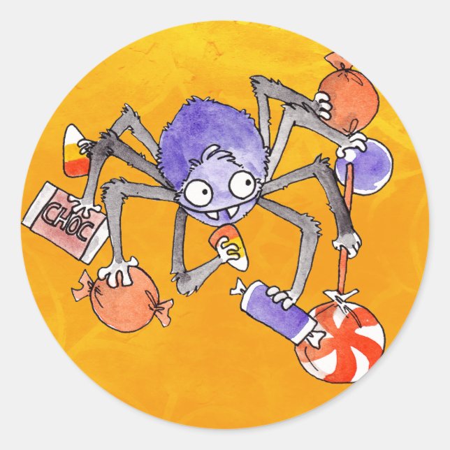 Adesivos de Aranha Halloween (Frente)