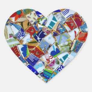 Adesivos de Arte de Azulejos de Coração