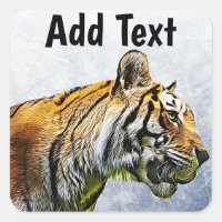 Adesivos de arte digital de tigre personalizados