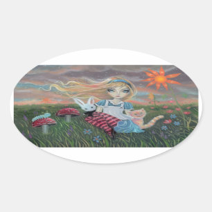Adesivos de Arte Fantasia de Alice no País das Mar