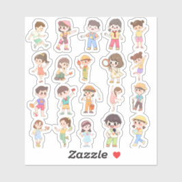 Adesivos de Atividades para Crianças Fofas