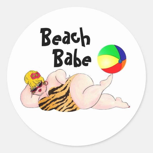 Adesivos de Babe de Praia (Frente)
