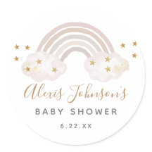 Adesivos de Baby Chá Boho Arco-íris