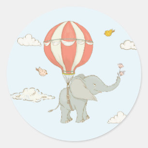 Adesivos de Balão de Ar Quente de Elefante