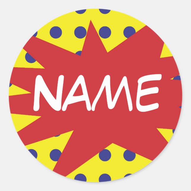 Adesivos de banda desenhada personalizados (Frente)