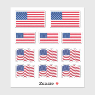 Adesivos de Bandeiras Americanas
