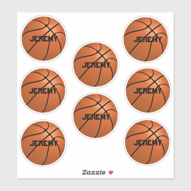adesivos de basquete personalizados adicionam seu  (Folha)