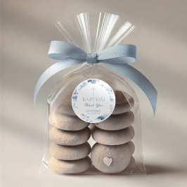 Adesivos de Batismo Editáveis – Toile Vintage Azul