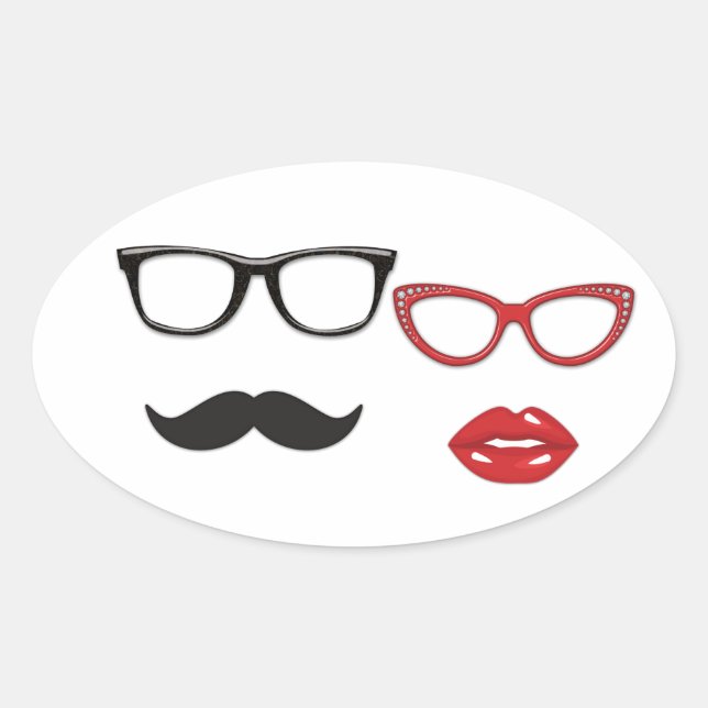 Adesivos de Bigode Adereços para Fotocall (Frente)