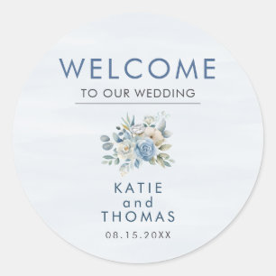 Adesivos de Boas-Vindas para Casamento   Floral Re